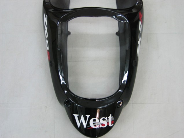 Noir Brillant Blanc West Carénage Moto Kawasaki ZX9R 2000-2001