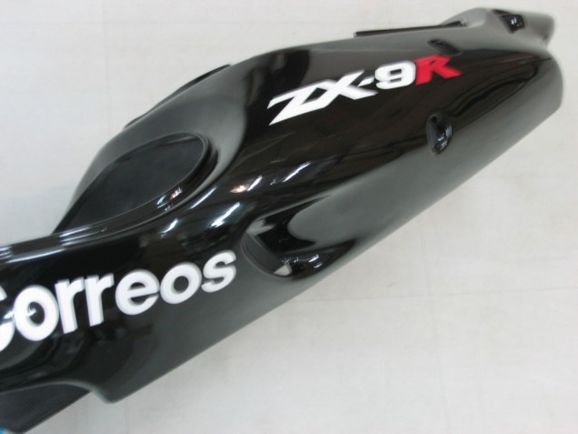 Noir Brillant Blanc West Carénage Moto Kawasaki ZX9R 2000-2001