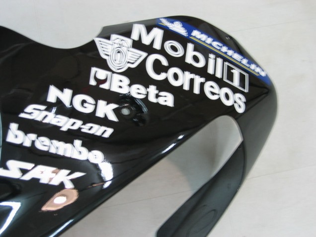 Noir Brillant Blanc West Carénage Moto Kawasaki ZX9R 2000-2001