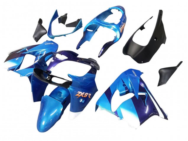Bleu Noir Carénage Moto Kawasaki ZX9R 2000-2001