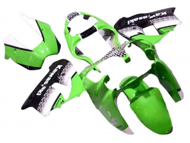 Vert Blanc Noir Carénage Moto Kawasaki ZX9R 2000-2001 Pas Chère