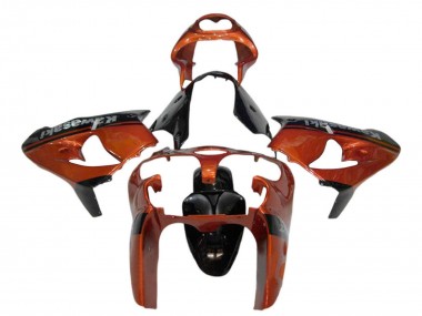 Orange Noir Carénages Moto Kawasaki ZX9R 2000-2001 Pas Chère