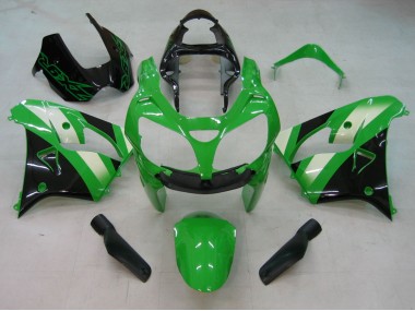 Vert Argent Noir Carénage Moto Kawasaki ZX9R 2000-2001 Pas Chère