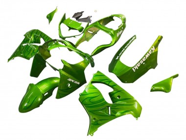 Vert Flamme Carénage Moto Kawasaki ZX9R 2000-2001 Pas Chère