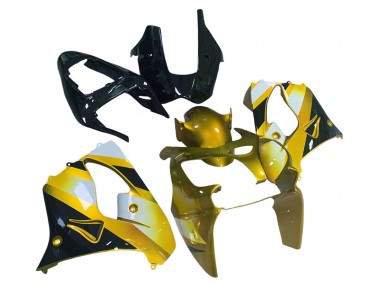 Or Blanc Noir Carénage Moto Kawasaki ZX9R 2000-2001 Pas Chère