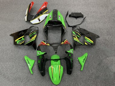 Vert Orange Noir Carénage Moto Kawasaki ZX9R 2000-2001 Pas Chère