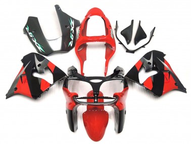 Rouge Noir Carénage Moto Kawasaki ZX9R 2000-2001 Pas Chère