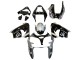 Argent Noir Brillant Monstre Elf Carénage Moto Kawasaki ZX9R 2002-2003