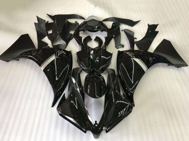 Noir Brillant Carénage Moto Yamaha YZF R1 2009-2011 Pas Chère