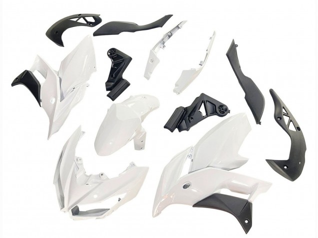Blanc Noir Mat Carénage Moto Kawasaki Versys 650 2015-2021