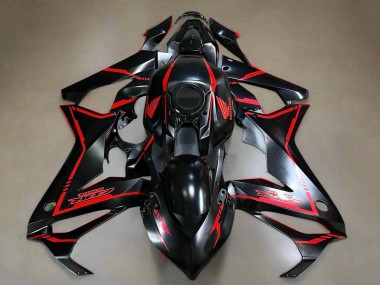 Noir Brillant Rouge Bande Carénage Moto Honda CBR650R 2019-2020 Pas Chère