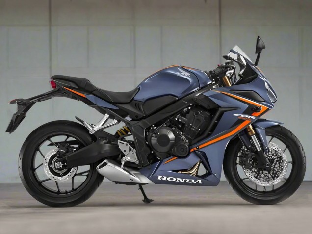 Bleu Brillant Foncé Orange Noir Carénage Moto Honda CBR650R 2019-2020