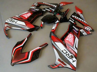 Blanc Rouge Noir Brillant HRC Carénage Moto Honda CBR650R 2021-2023 Pas Chère