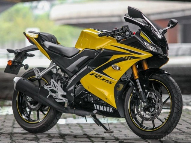 Jaune Noir Carénage Moto Yamaha YZF R15 2018-2024