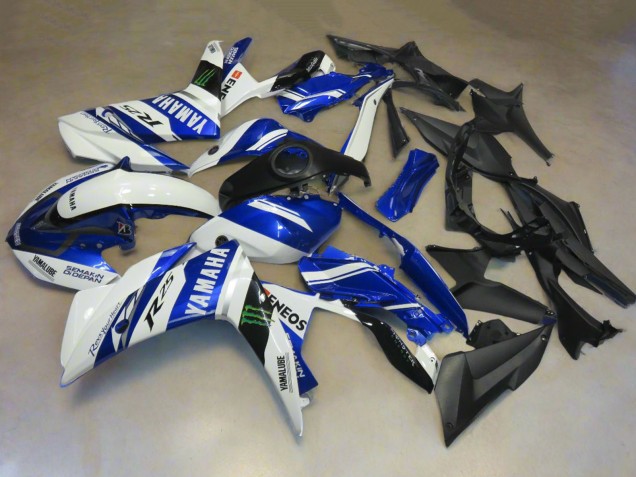 Blanc Bleu Yamalube ENEOS Monstre Carénage Moto Yamaha YZF R3/R25 2015-2018