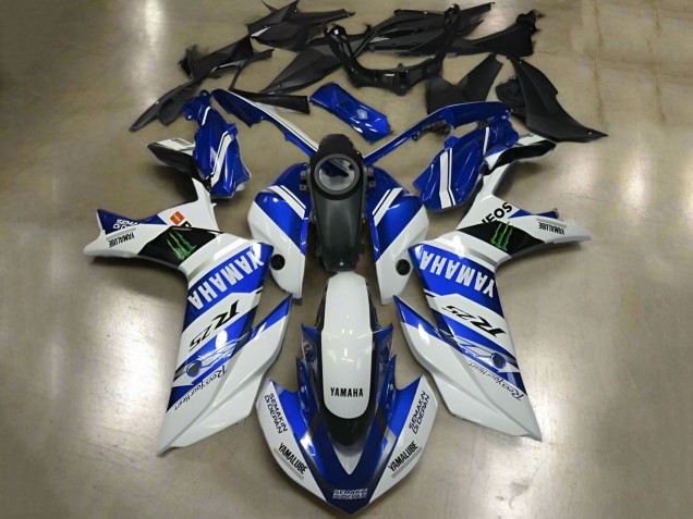 Blanc Bleu Yamalube ENEOS Monstre Carénage Moto Yamaha YZF R3/R25 2015-2018