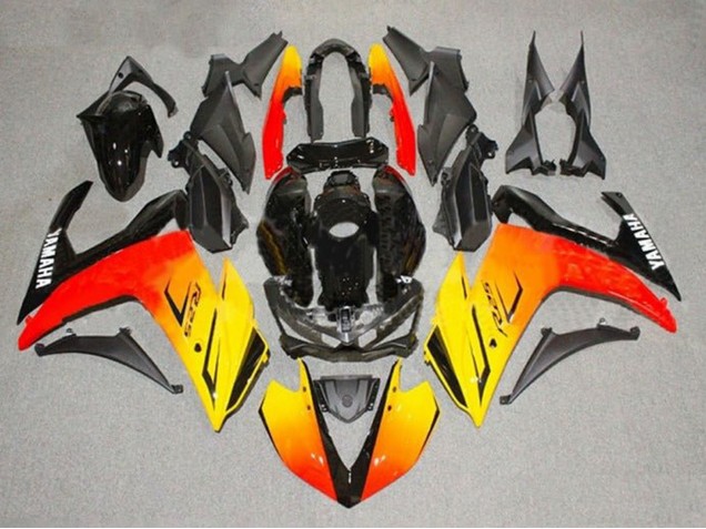 Jaune Rouge Noir Carénage Moto Yamaha YZF R3/R25 2015-2018