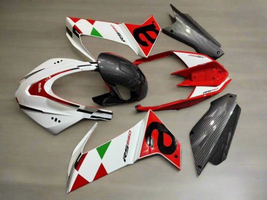 Blanc Rouge Noir Fibre de Carbone Vert Carénage Moto Aprilia RS660 2020-2024 Pas Chère