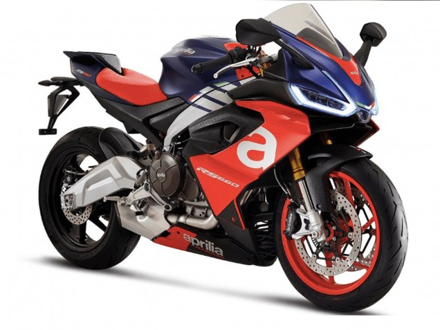 Bleu Mat Rouge Argent Carénage Moto Aprilia RS660 2020-2024