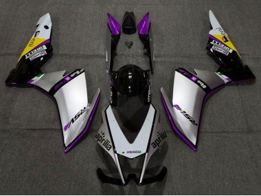Argent Noir Violet Jaune Carénage Moto Aprilia RSV4 1000 2009-2015 Pas Chère
