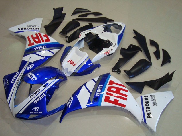 Blanc Bleu Rouge Fiat Carénage Moto Yamaha YZF R1 2009-2011