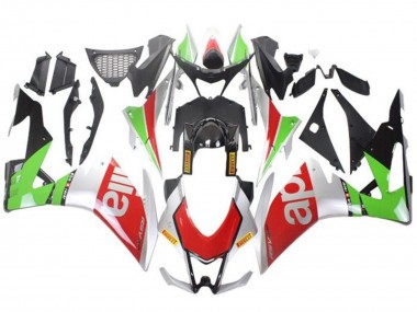 Argent Rouge Vert Carénage Moto Aprilia RSV4 1000 2009-2015 Pas Chère