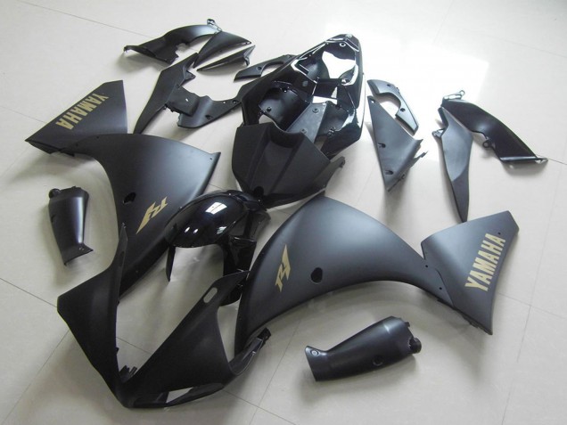Noir Brillant Noir Mat Or Décalque Carénage Moto Yamaha YZF R1 2009-2011