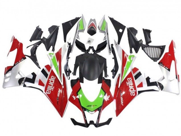 Rouge Vert Argent Noir Carénage Moto Aprilia RSV4 1000 2016-2020