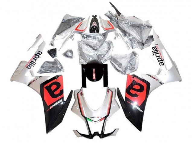 Argent Noir Rouge Carénage Moto Aprilia RSV4 1000 2016-2020