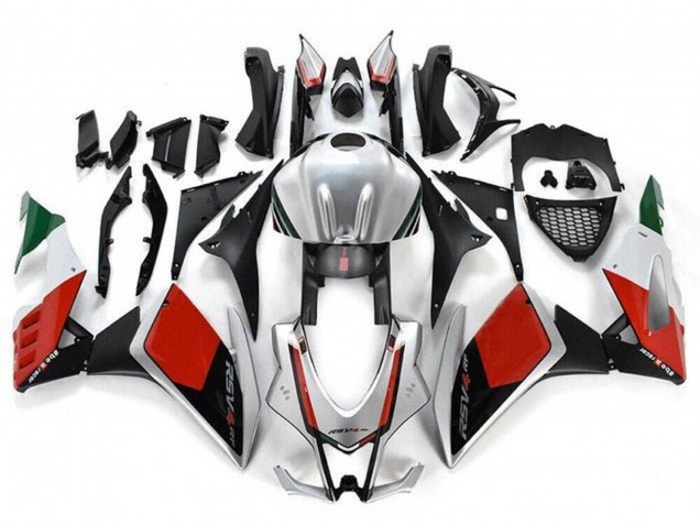 Argent Rouge Noir Vert Carénages Moto Aprilia RSV4 1000 2016-2020