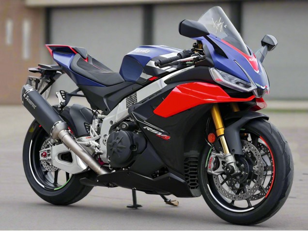 Bleu Mat Rouge Brillant Noir Carénage Moto Aprilia RSV4 1100 2021-2024