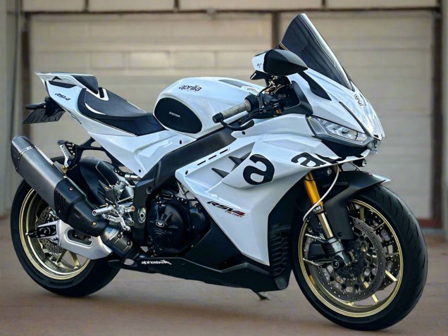 Blanc Noir Carénage Moto Aprilia RSV4 1100 2021-2024