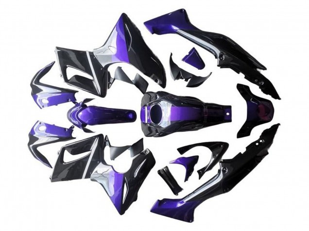 Argent Violet Noir Brillant Carénage Moto Honda CBR125R 2002-2006