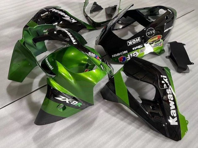 Vert Noir Elf Carénage Moto Kawasaki ZX9R 2002-2003