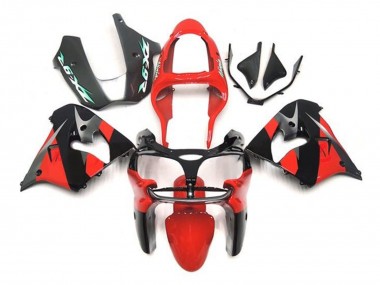Rouge Noir Argent Carénage Moto Kawasaki ZX9R 2002-2003 Pas Chère