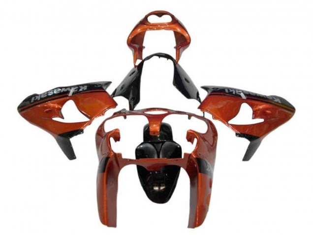 Orange Noir Carénage Moto Kawasaki ZX9R 2002-2003