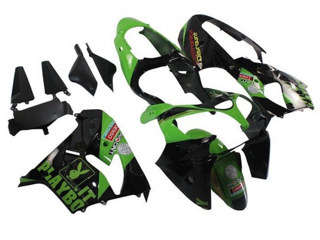 Vert Noir Playboy Carénage Moto Kawasaki ZX9R 2002-2003