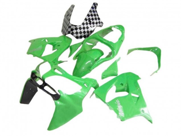 Vert Noir CheckeRouge Carénage Moto Kawasaki ZX9R 2002-2003