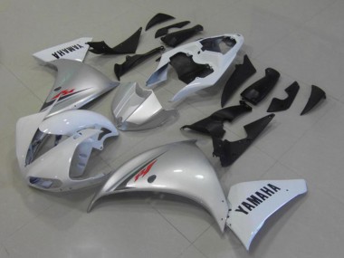 Blanc Argent Carénage Moto Yamaha YZF R1 2009-2011 Pas Chère