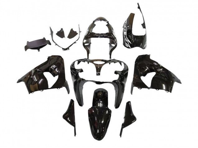 Noir Blanc Carénage Moto Kawasaki ZX9R 2002-2003