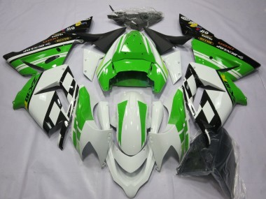 Blanc Vert Carénage Moto Kawasaki ZX10R 2004-2005 Pas Chère