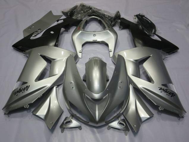Argent Noir Mat Carénage Moto Kawasaki ZX10R 2006-2007