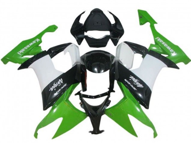 Vert Blanc Noir Carénages Moto Kawasaki ZX10R 2008-2010