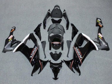 Noir Brillant Rouge Blanc Hayate Carénage Moto Kawasaki ZX10R 2008-2010 Pas Chère