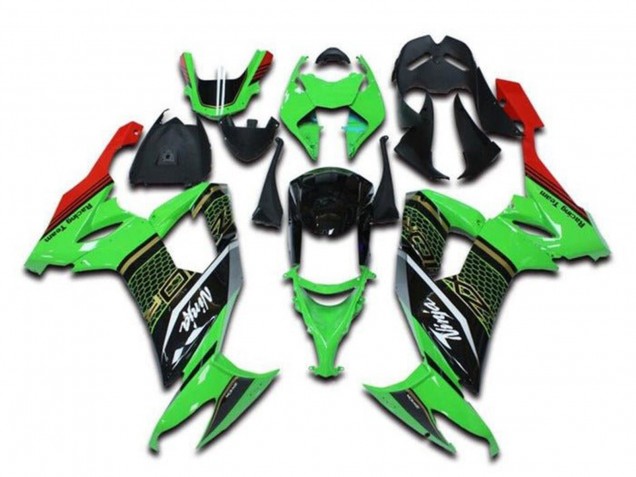 Vert Noir Rouge Blanc Rayon de Miel Carénage Moto Kawasaki ZX10R 2008-2010