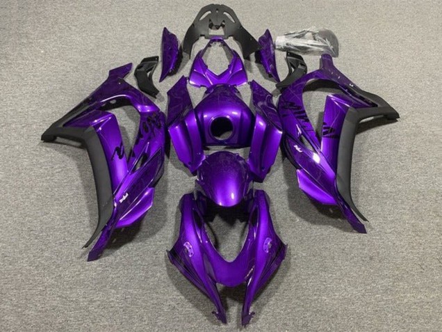 Violet Noir Mat Carénage Moto Kawasaki ZX10R 2011-2015