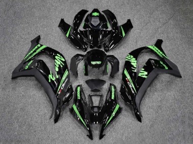 Noir Brillant Vert Carénage Moto Kawasaki ZX10R 2016-2020 Pas Chère
