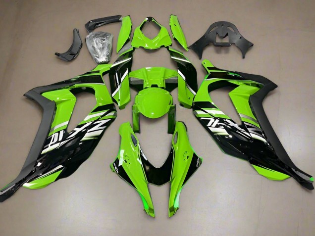 Vert Noir Brillant Carénage Moto Kawasaki ZX10R 2016-2020