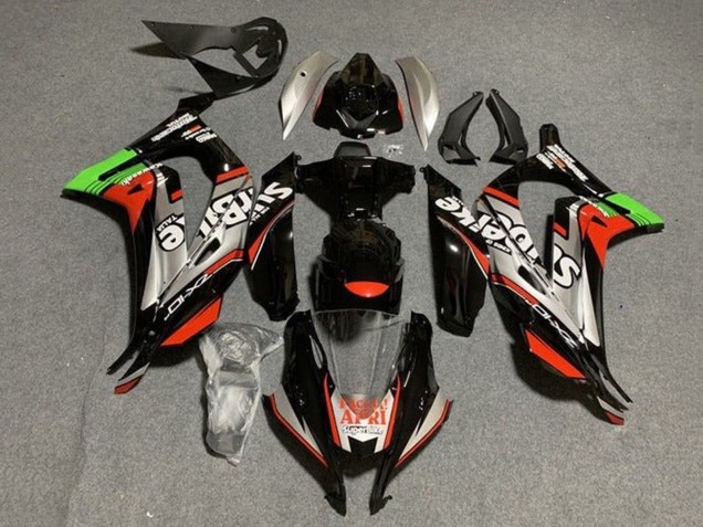Noir Brillant Rouge Argent Vert Carénage Moto Kawasaki ZX10R 2016-2020
