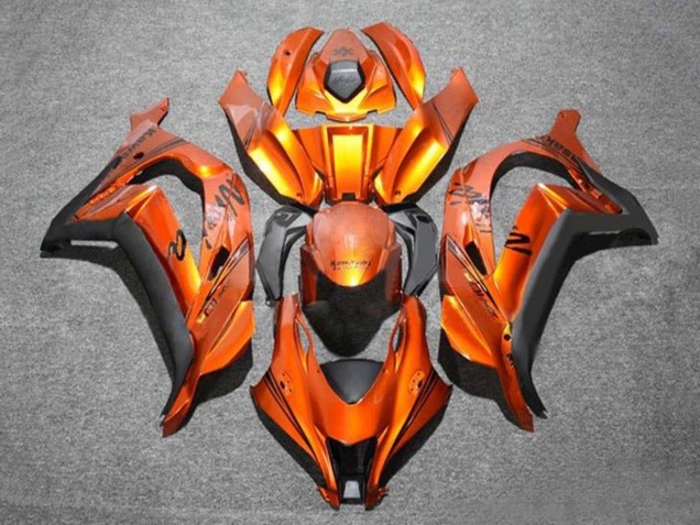Orange Noir Carénage Moto Kawasaki ZX10R 2016-2020